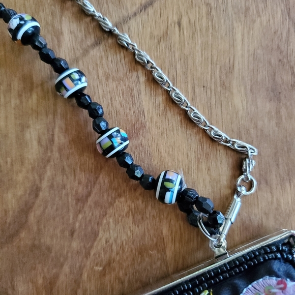 Colorful Beaded Clutch w/ Detachable Straps - Picture 3 of 9